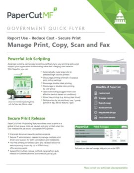 Papercut, Mf, Government Flyer, B&C Business Products