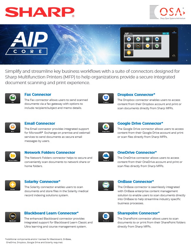 Sharp, Aip Connect, B&C Business Products